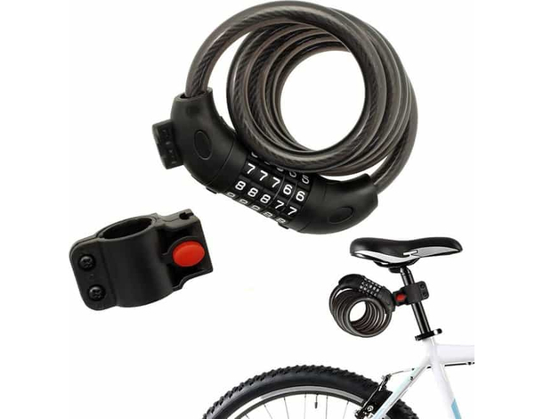 Lucchetto con Catena Combinazione 5 Cifre Antifurto per Scooter Bicicletta Moto
