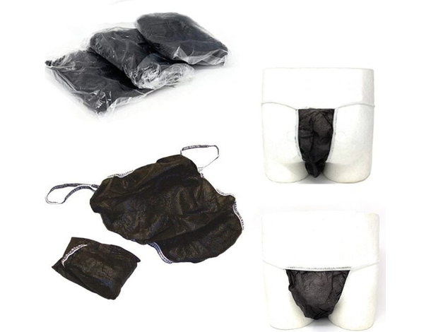 100x Slip Tanga Monouso Uomo TNT Massaggio Estetista Depilazione Perizoma