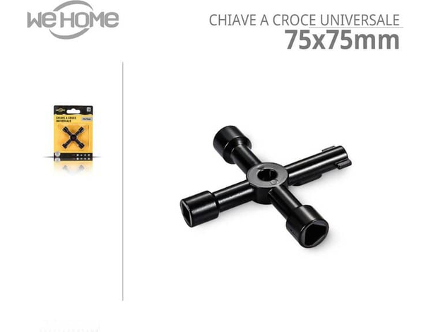 2x Chiave Universale a Croce per Cassette Contatore Gas Sportello Enel (Nero)...