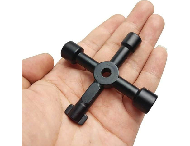 2x Chiave Universale a Croce per Cassette Contatore Gas Sportello Enel...