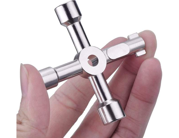 2x Chiave Universale a Croce per Cassette Contatore Gas Sportello Enel (Nero)...