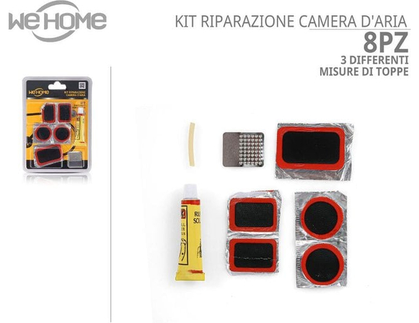 3x Kit Completo Riparazione Gomma Bici Bicicletta Bike Pneumatico Foro...