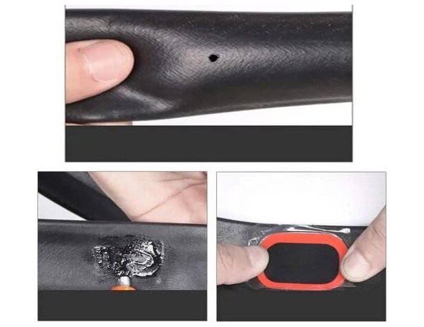 2x Kit Completo Riparazione Gomma Bici Bicicletta Bike Pneumatico Foro...