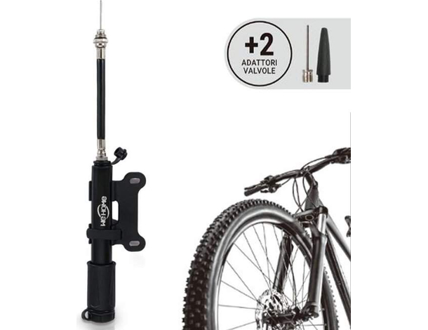 Mini Pompa Bici Bicicletta Portatile Manuale Telaio Gonfiare Ruota Gomma 6 bar