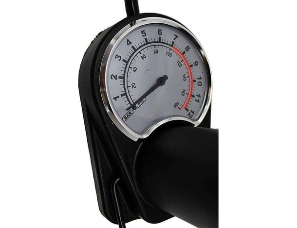 Mini Pompa a Pedale Gonfiaggio Ruote Bicicletta 2 Fori con Manometro Pallone...