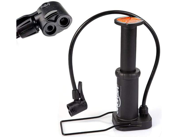Mini Pompa a pedale per gonfiaggio bicicletta pallone pneumatici anello nuoto