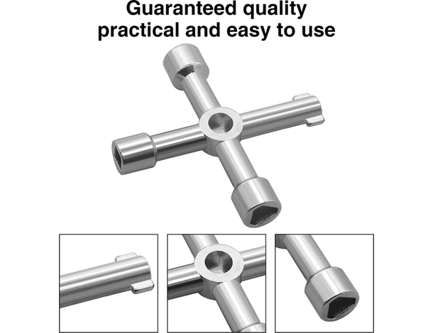 2x Chiave Universale a Croce per Cassette Contatore Gas Sportello Enel (Nero)...