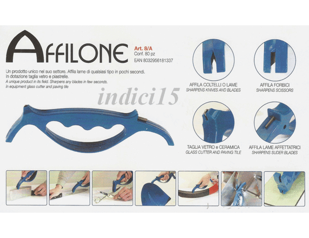 Affilatore multiuso affila lame manuale coltelli forbici lame di affettatrici...