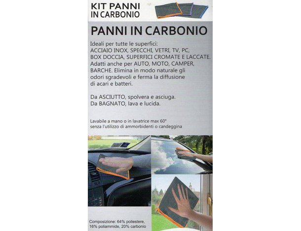 3x panni in fibra di carbonio antibatterico lucidare superassorbente casa...