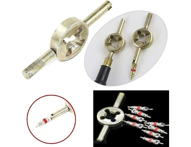 6x Kit Chiave Rimuovi Svita Smonta Valvole Camere d'Aria Universale + Valvole...