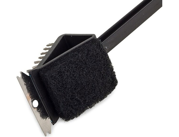 Spazzola doppia per barbecue BBQ raschietto utensili grill griglia forni 38...