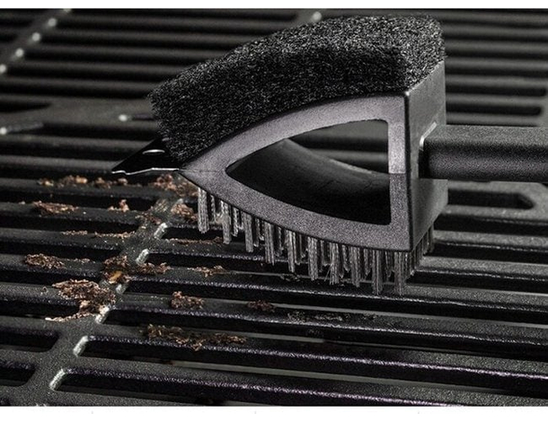 Spazzola doppia per barbecue BBQ raschietto utensili grill griglia forni 38...