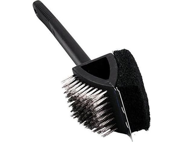 Spazzola doppia per barbecue BBQ raschietto utensili grill griglia forni 38...