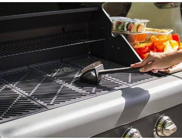 Spazzola doppia per barbecue BBQ raschietto utensili grill griglia forni 38...