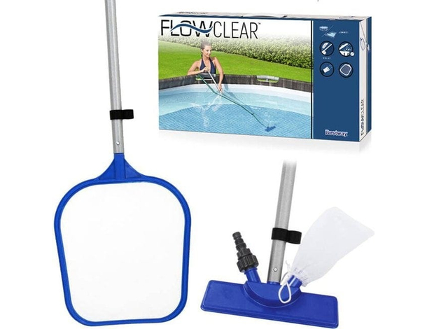 Kit di Manutenzione per Pulizia Piscina Retino Aspiratore Asta 58013 Flowclear