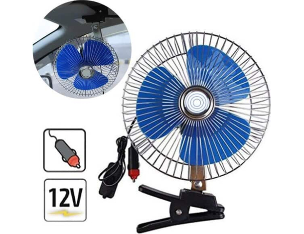 Ventilatore 12V per Auto Camion da 8 Pollici Per Presa Accendisigari con Pinza