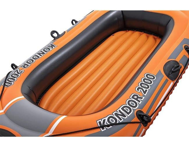 Canotto Gommone Mare Modello Kondor 2000 con Remi e Pompa Gonfiabile 188x98cm...