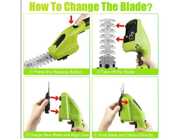 Forbici Elettriche da Giardinaggio con Testina Extra Mini Tagliasiepi...