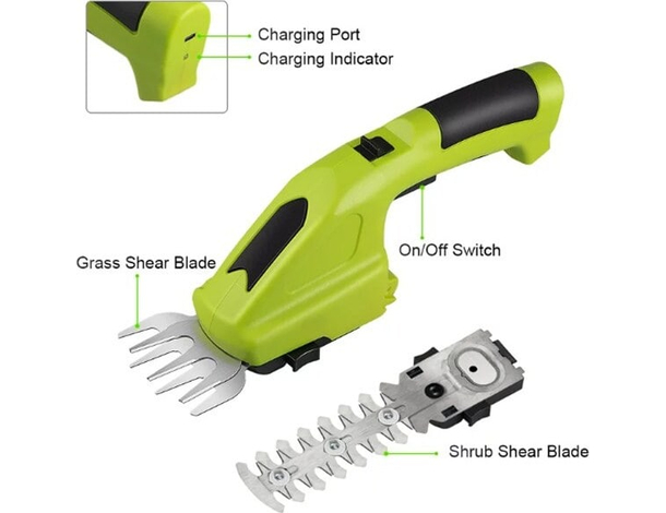 Forbici Elettriche da Giardinaggio con Testina Extra Mini Tagliasiepi...