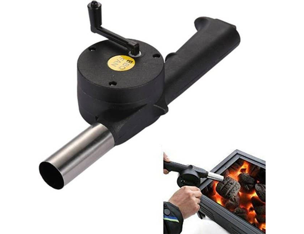 Soffiatore Manuale per Barbecue Ventilatore BBQ Accendifuoco Brace Carbone Fuoco