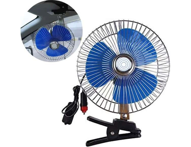 Ventilatore 24V per Auto Camion 8 Pollici per Presa Accendisigari con Pinza