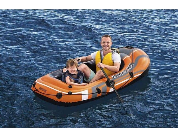 Canotto Gommone Mare Modello Kondor 2000 con Remi e Pompa Gonfiabile 188x98cm...