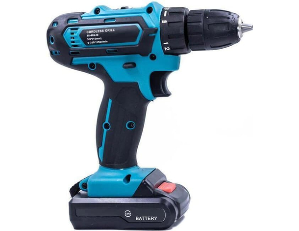 Trapano elettrico avvitatore 2 batterie valigetta punte perforatore battente...