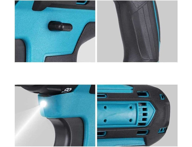 Trapano elettrico avvitatore 2 batterie valigetta punte perforatore battente...