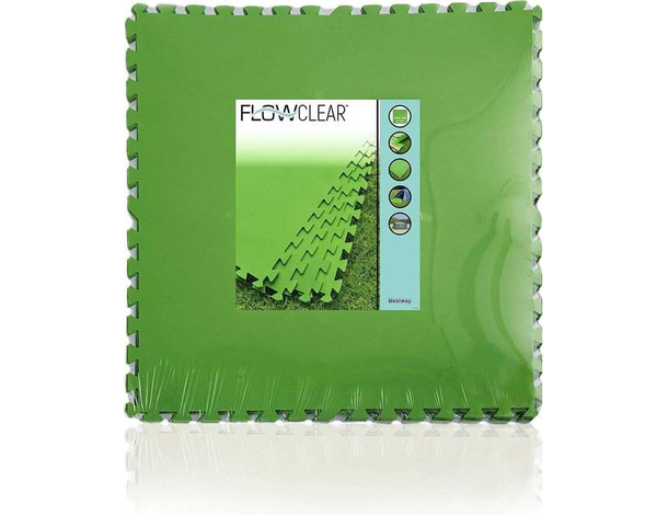 9x Tappetino Verde 78x78 Tappeto per Fondo Piscina Antiscivolo Puzzle...