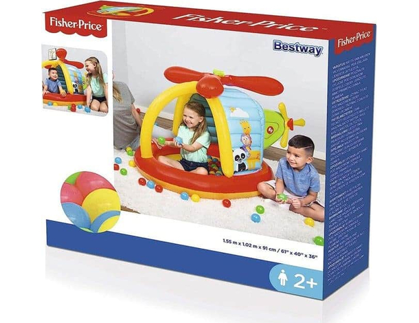 Piscina Elicottero Gioco Gonfiabile per Bambini con Palline e Animali 10