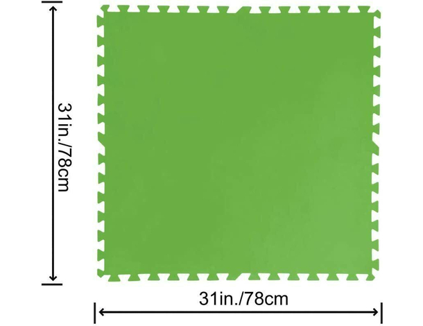 9x Tappetino Verde 78x78 Tappeto per Fondo Piscina Antiscivolo Puzzle...