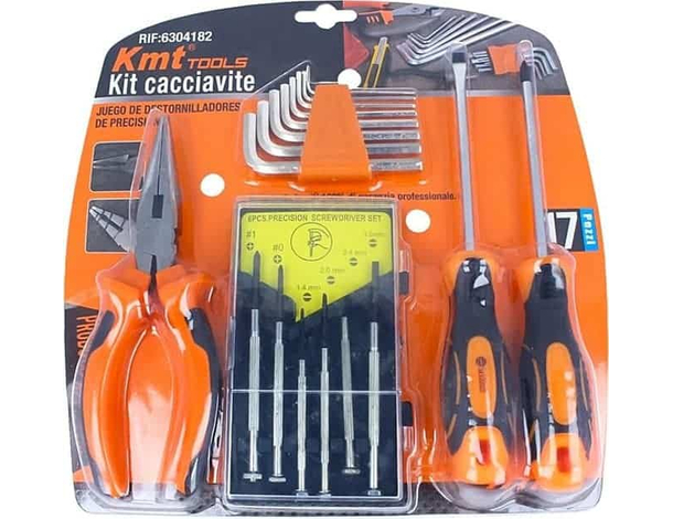 Kit Utensili 17 Pezzi Attrezzi Fai-da-te Professionale Set Manuali Cacciavite...