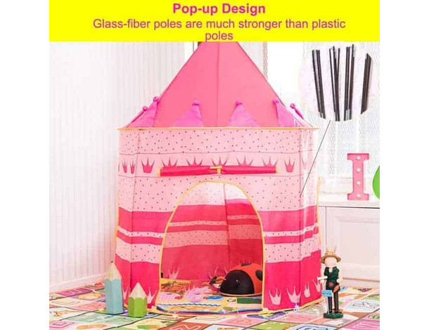 Tenda da Gioco Castello per Bambini Outdoor Gioco 100x135 cm Bambina Casetta...