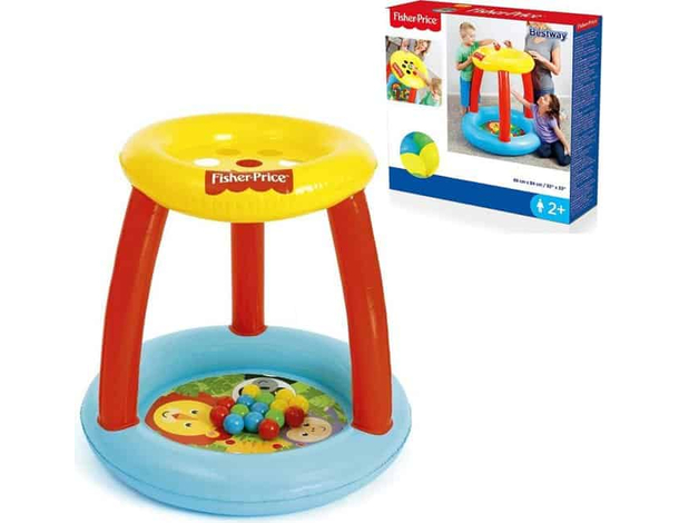 Piscina Gioco Gonfiabile Bambini con Palline Animali della Foresta in Vinile
