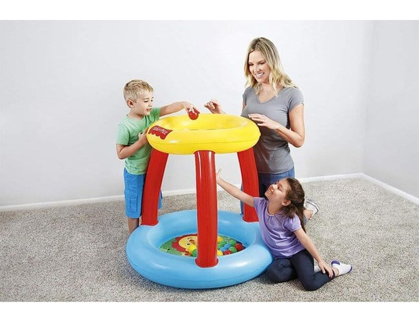 Piscina Gioco Gonfiabile Bambini con Palline Animali della Foresta in Vinile...