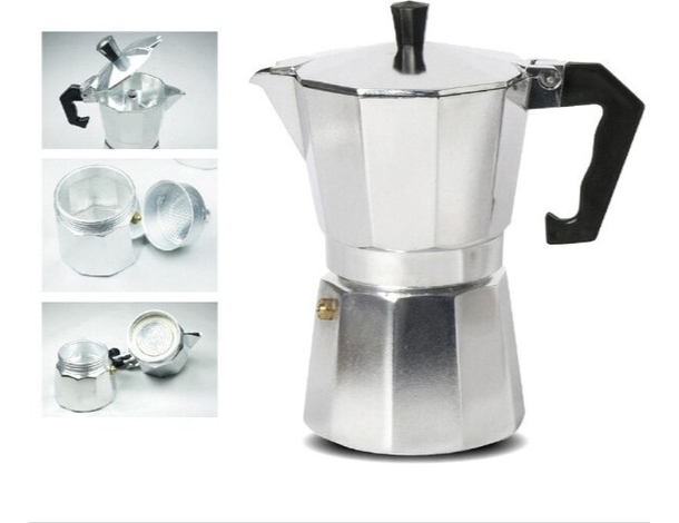 Caffettiera Moka in Alluminio Macchinetta Espresso Caffè da 2 a 12 Tazzine (2...
