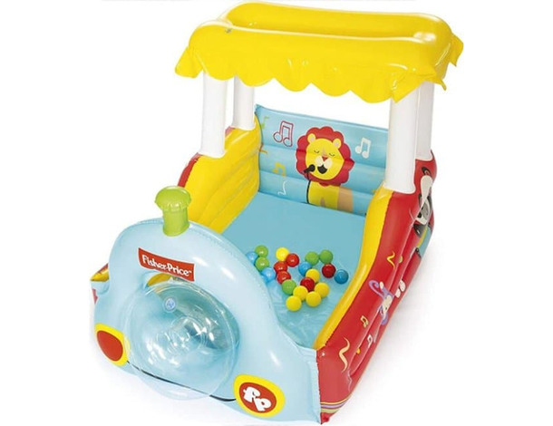 Trenino Gonfiabile Per Bambini 2 Anni+ Play Center 132x94x89cm Con Palline 93537