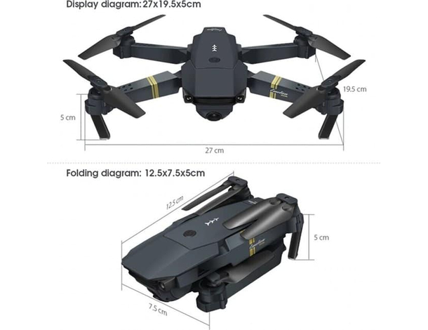 Mini Drone Quadricottero Pieghevole con Fotocamera Telecamera 4K WIFI 998 Pro...