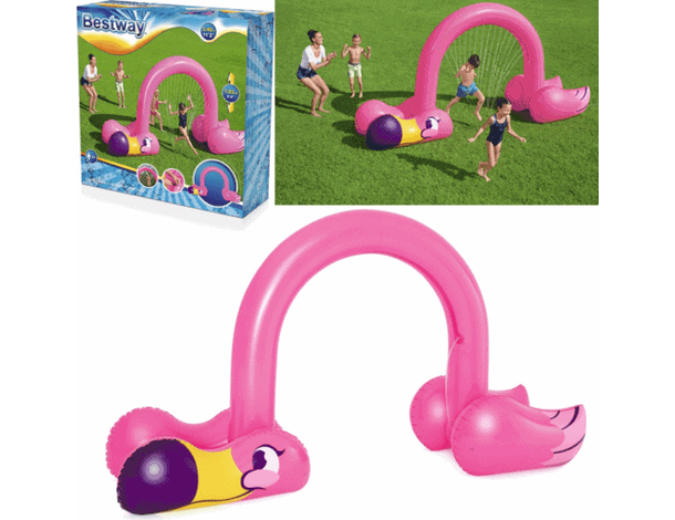 Gonfiabile Spruzzatore Grande Fenicottero Jumbo Flamingo Giardino Feste