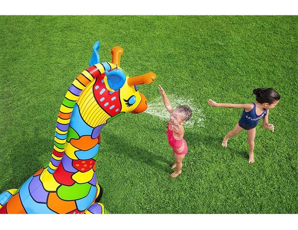 Gonfiabile Spruzzatore Grande Giraffa Jumbo Irrigatore Giardino Feste Estate...