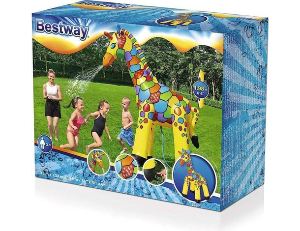 Gonfiabile Spruzzatore Grande Giraffa Jumbo Irrigatore Giardino Feste Estate...