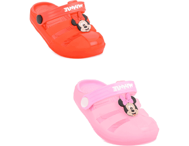 Scarpe da bambina estive sandali bimba ciabatte mare Disney Minnie Rosso Rosa...