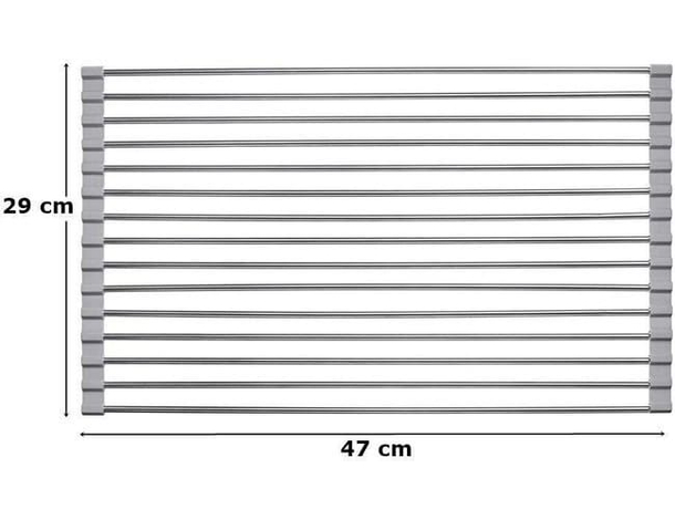 Scolapiatti Avvolgibile Per Lavello Pieghevole Da Appoggio Salvaspazio Piatti...