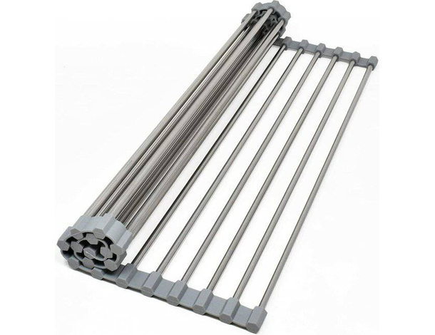 Scolapiatti Avvolgibile Per Lavello Pieghevole Da Appoggio Salvaspazio Piatti...