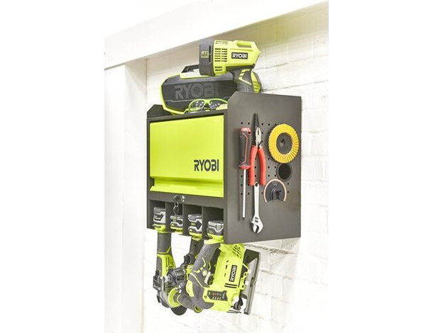 Armadietto porta utensili in metallo con sportello richiudibile e 2 chiavi 4