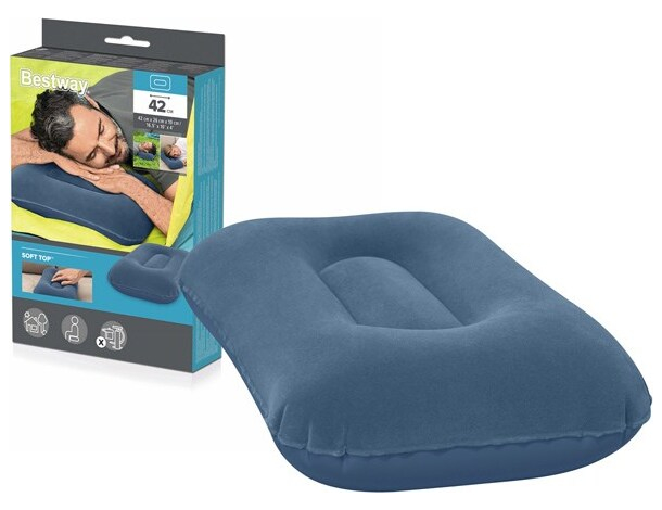 2x Cuscino Gonfiabile da Campeggio Portatile Viaggio in Velluto Mare Riposo...