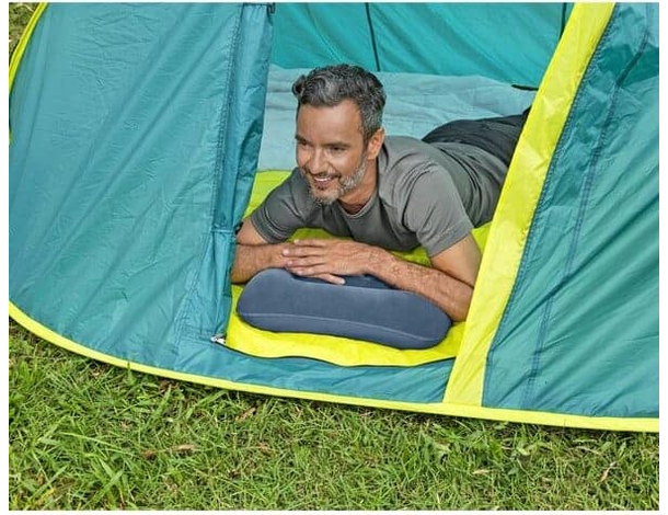 2x Cuscino Gonfiabile da Campeggio Portatile Viaggio in Velluto Mare Riposo...