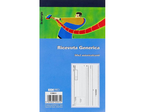10x Blocco Ricevute Generiche 9x17cm Doppia Copia Auto Ricalcanti Modulistica