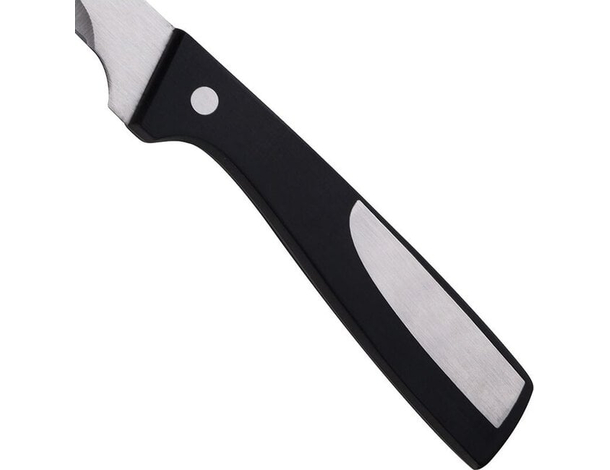 Set coltello da prosciutto 25cm + acciaino affilatore in acciaio inox 20cm 3