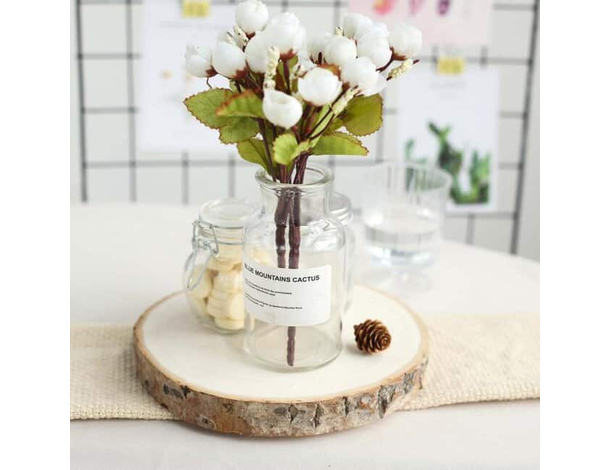 5x Base in Legno Tronco Decorazione Tavola Centrotavola Alzatina Natale (20...